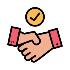 Business Deal Risk Filled Outline Icon