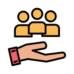 Business Team Finance Filled Outline Icon