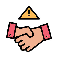 Business Deal Risk Filled Outline Icon