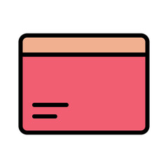 Bank Card Money Filled Outline Icon