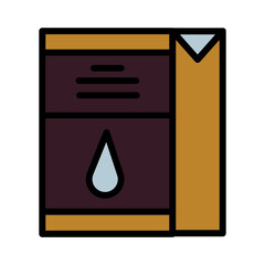 Box Dairy Milk Filled Outline Icon