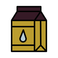 Box Drink Milk Filled Outline Icon