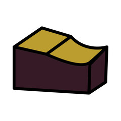 Butter Cheese Food Filled Outline Icon