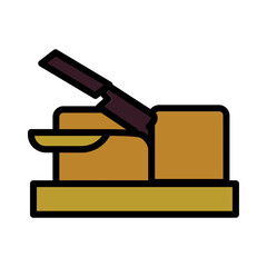 Butter Cream Food Filled Outline Icon