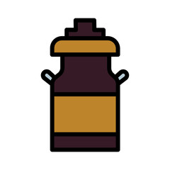 Cattle Dairy Milk Filled Outline Icon