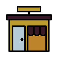 Dairy Shop Store Filled Outline Icon