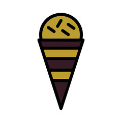 Ice Cream Food Filled Outline Icon