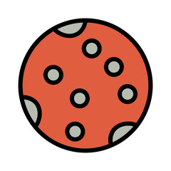 Obraz premium Blood White Cell Filled Outline Icon