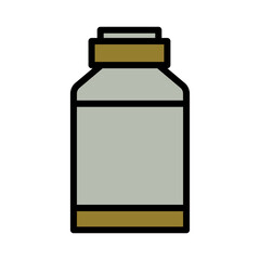 Bottle Dose Insulin Filled Outline Icon