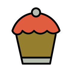 Dessert Food Sweet Filled Outline Icon