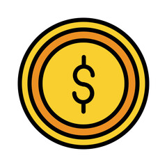 Badge Law Gold Filled Outline Icon