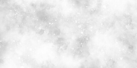White grey watercolor with splash and soft glowing glitters, snow falling in the snow in the winter morning, sunshine or sparkling lights and glittering glow winter morning of snow falling background.
