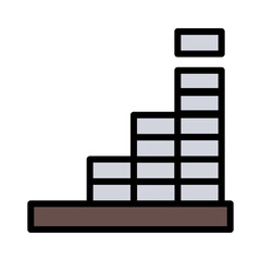 Bank Gold Money Filled Outline Icon