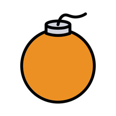 Bomb Gold Paper Filled Outline Icon