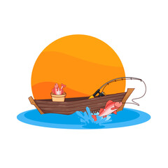 Illustration of fishing 