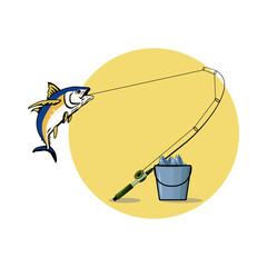 Illustration of fishing 