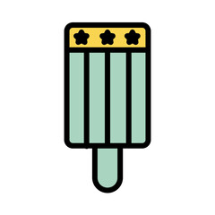 Food Ice Cream Filled Outline Icon