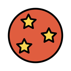 America Day July Filled Outline Icon