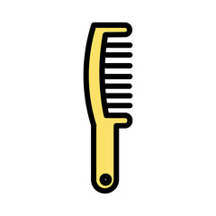 Comb Hair Style Filled Outline Icon