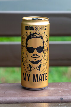 Hanover, Germany - July 29, 2023: Can of Robin Schulz my mate.