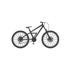 illustration of downhill bicycle, vector art.