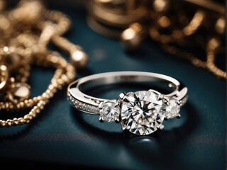 wedding engagement diamond ring jewelry photo