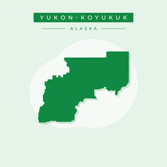 Vector illustration vector of Yukon-Koyukuk map Alaska