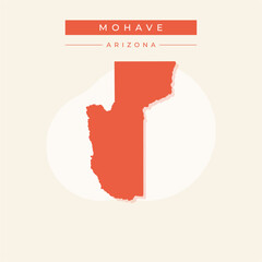 Vector illustration vector of Mohave map Arizona