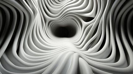 Black and white background tunnel. 
