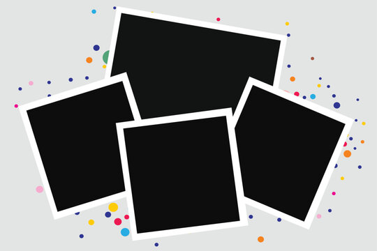 4 photo collage template. vector illustration, new collections