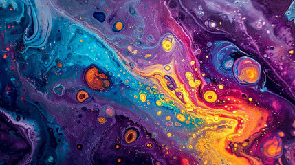 Psychedelic Cosmos Paint Texture. Wallpaper, copy paste area for texture