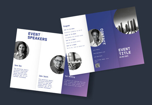 Business Event Trifold Brochure Template