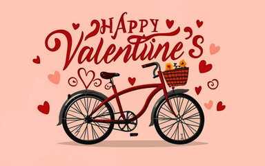Happy Valentine's Day background design illustration