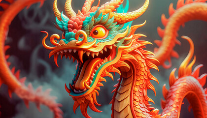 Beautiful fantasy dragon. Year of the Dragon according to the eastern horoscope