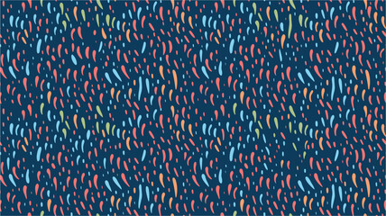 Abstract seamless pattern with circles. Cute  Pattern with Leaves for Greeting Card or Poster. Polka Dot. Festive Background with Colorful hearts.