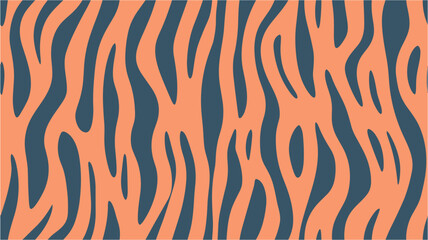 Abstract background with colorful wavy lines pattern. Tiger stripes pattern, animal skin, line background. Tiger print. Seamless.