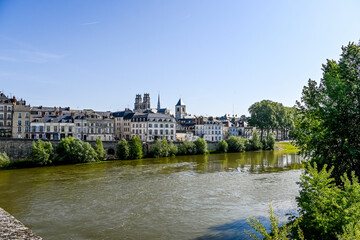 Orléans, Kathedrale, Sainte-Croix, Altstadt, Stadt, Altstadthäuser, La Loire, Fluss, Loiretal,...