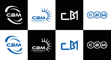 CBM logo. C B M design. White CBM letter. CBM, C B M letter logo design. Initial letter CBM letter logo set, linked circle uppercase monogram logo. C B M letter logo vector design.	
