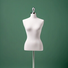 clothes mannequi isolated on green background. ai generative