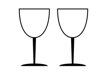 Icono negro de copa en fondo blanco.