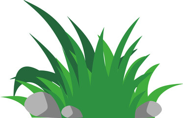 Naklejka premium Green Grass Illustration Element