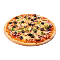 pizza isolated on transparent background