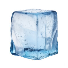 Ice cube isolated on transparent background (PNG)