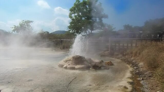 Experience the mesmerizing Mueang Rae Pai Geyser Hot Springs in stunning slow motion