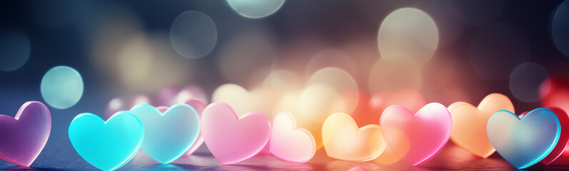 colorful background of hearts
