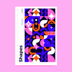 Abstract geometric shapes poster