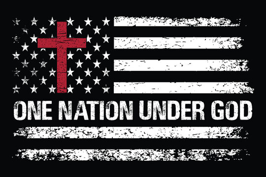 On Nation Under God Flag Design