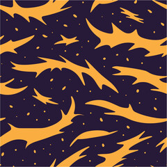 Abstract geometric background pattern. Resembling nuggets, jelly or gum. Dark Repetitive Abstract Artistic Lines, Seamless Vector.