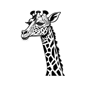 giraffe isolated on white Vector Illustration