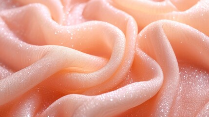 Fototapeta premium Abstract textile folds background in pearl peach color